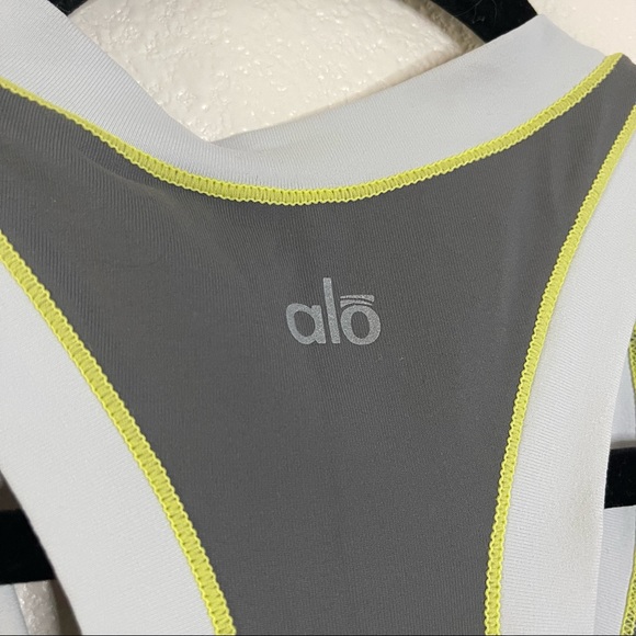 ALO Yoga Coolfit Running Graphite Workout RacerTank Small - Picture 7 of 10